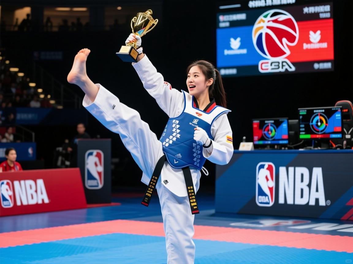 女子跆拳道比赛中黑马夺冠，逆袭惊艳！
